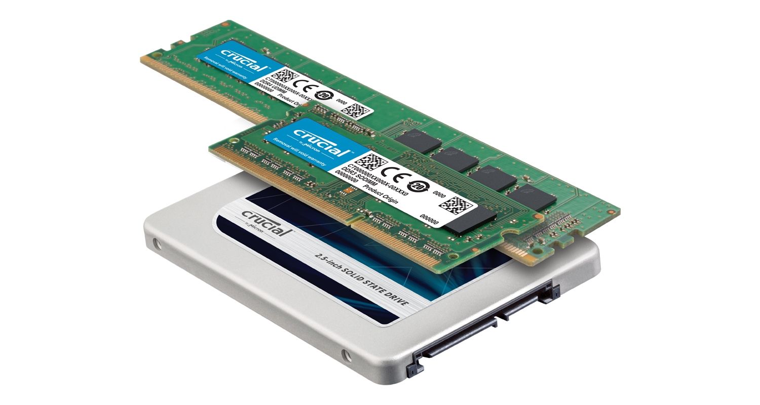 Crucial SSD 및 RAM 메모리 모듈